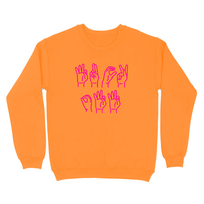 Funny 'F Off' in Sign Language Crewneck