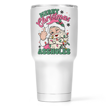 Merry Christmas Assholes Tumbler