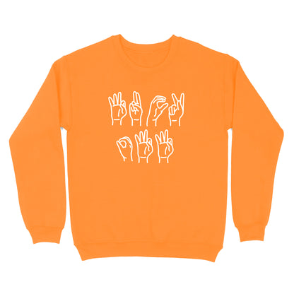 Funny 'F Off' in Sign Language Crewneck