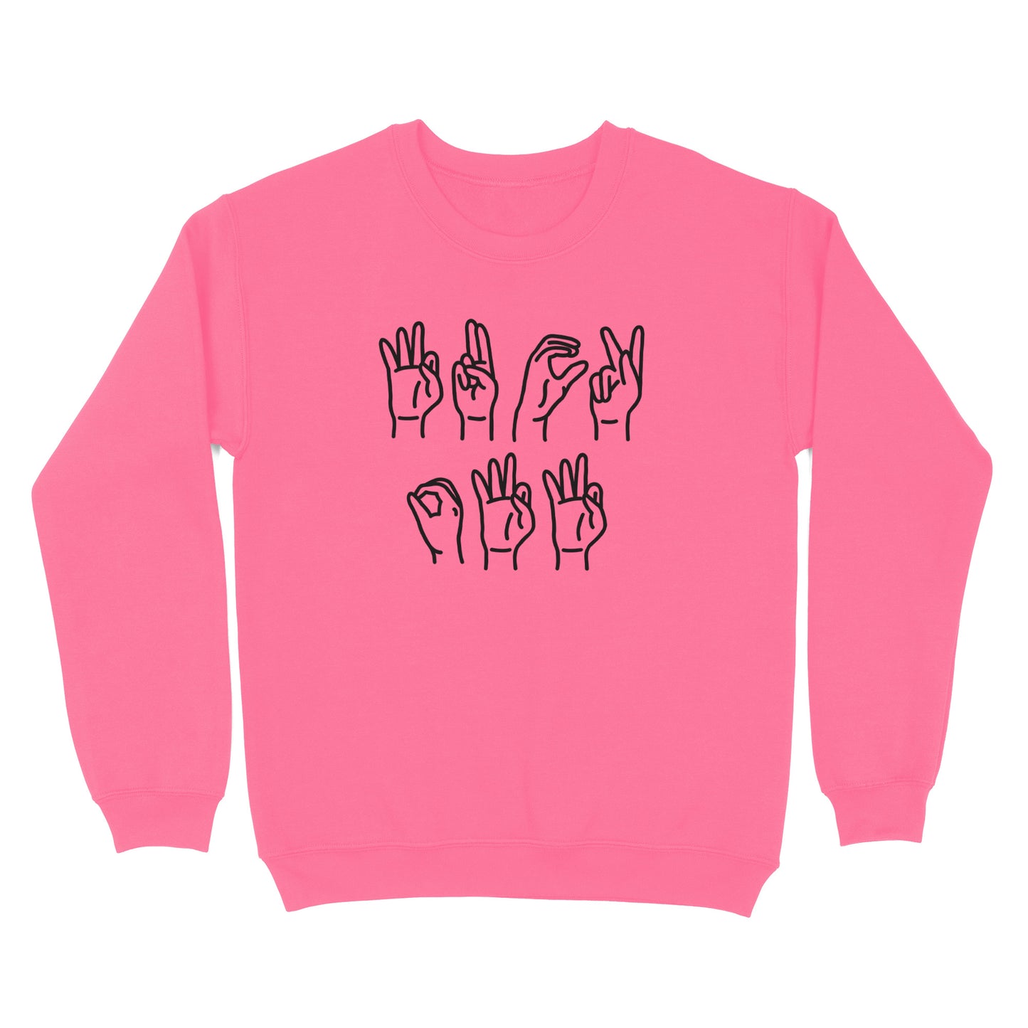 Funny 'F Off' in Sign Language Crewneck