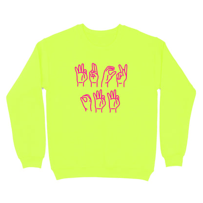 Funny 'F Off' in Sign Language Crewneck