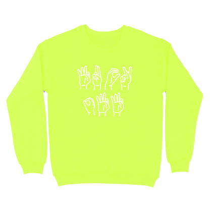 Funny 'F Off' in Sign Language Crewneck