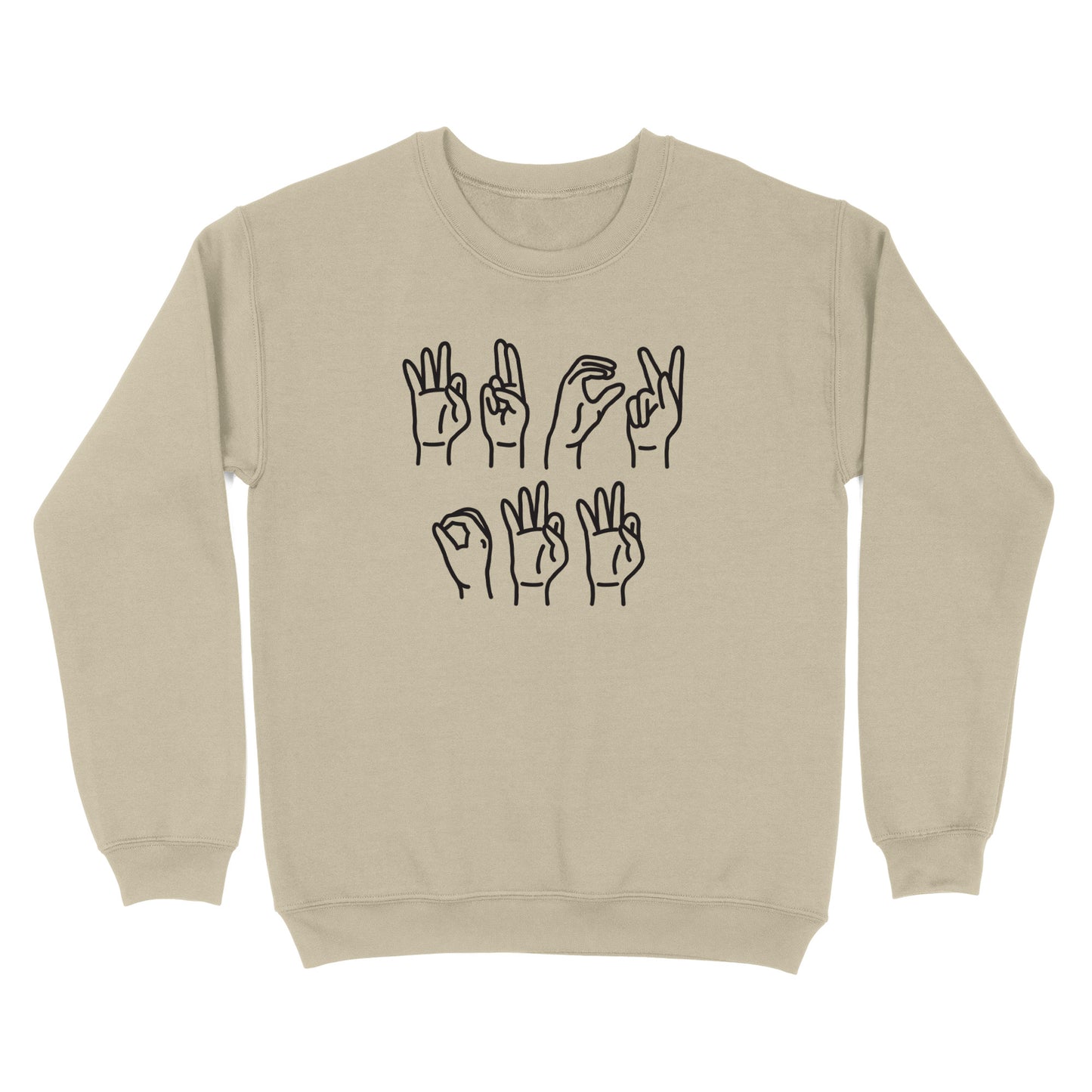 Funny 'F Off' in Sign Language Crewneck