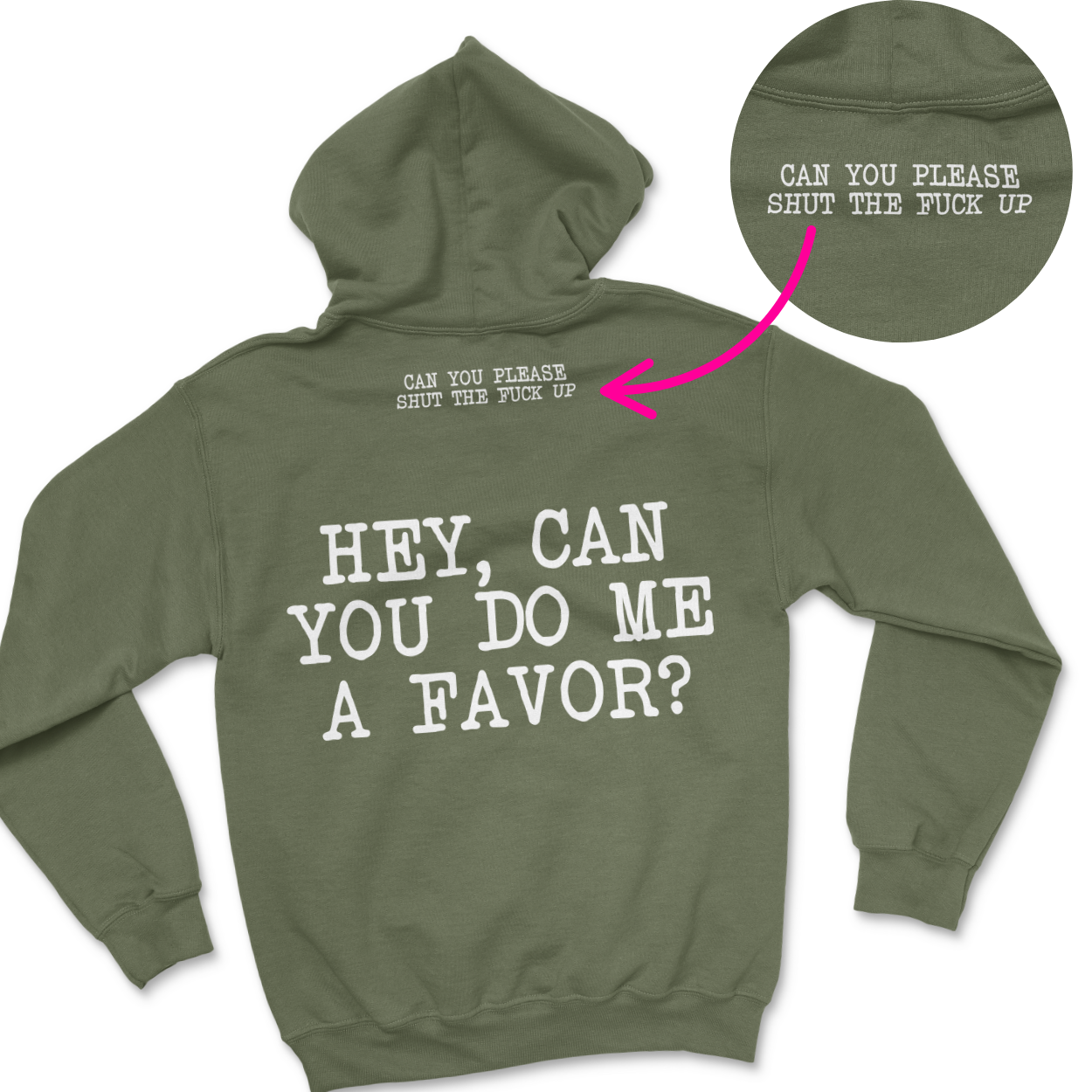 Can You Do Me A Favor - Hidden STFU Hoodie