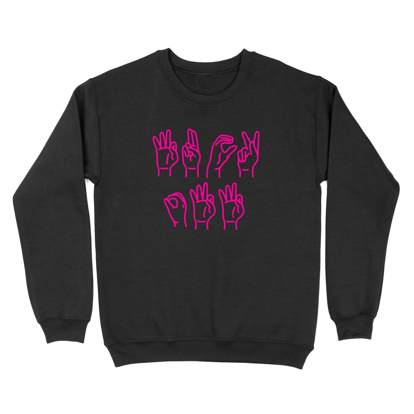 Funny 'F Off' in Sign Language Crewneck