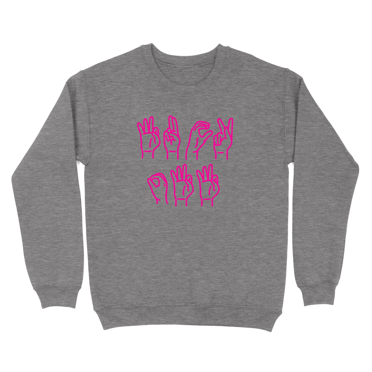 Funny 'F Off' in Sign Language Crewneck