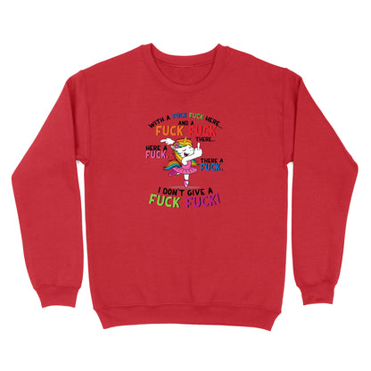 Funny Fuck Fuck Unicorn Crewneck