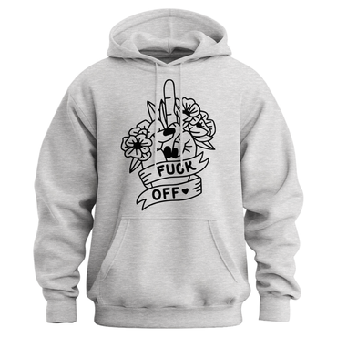 Fuck Off Floral Middle Finger Hoodie