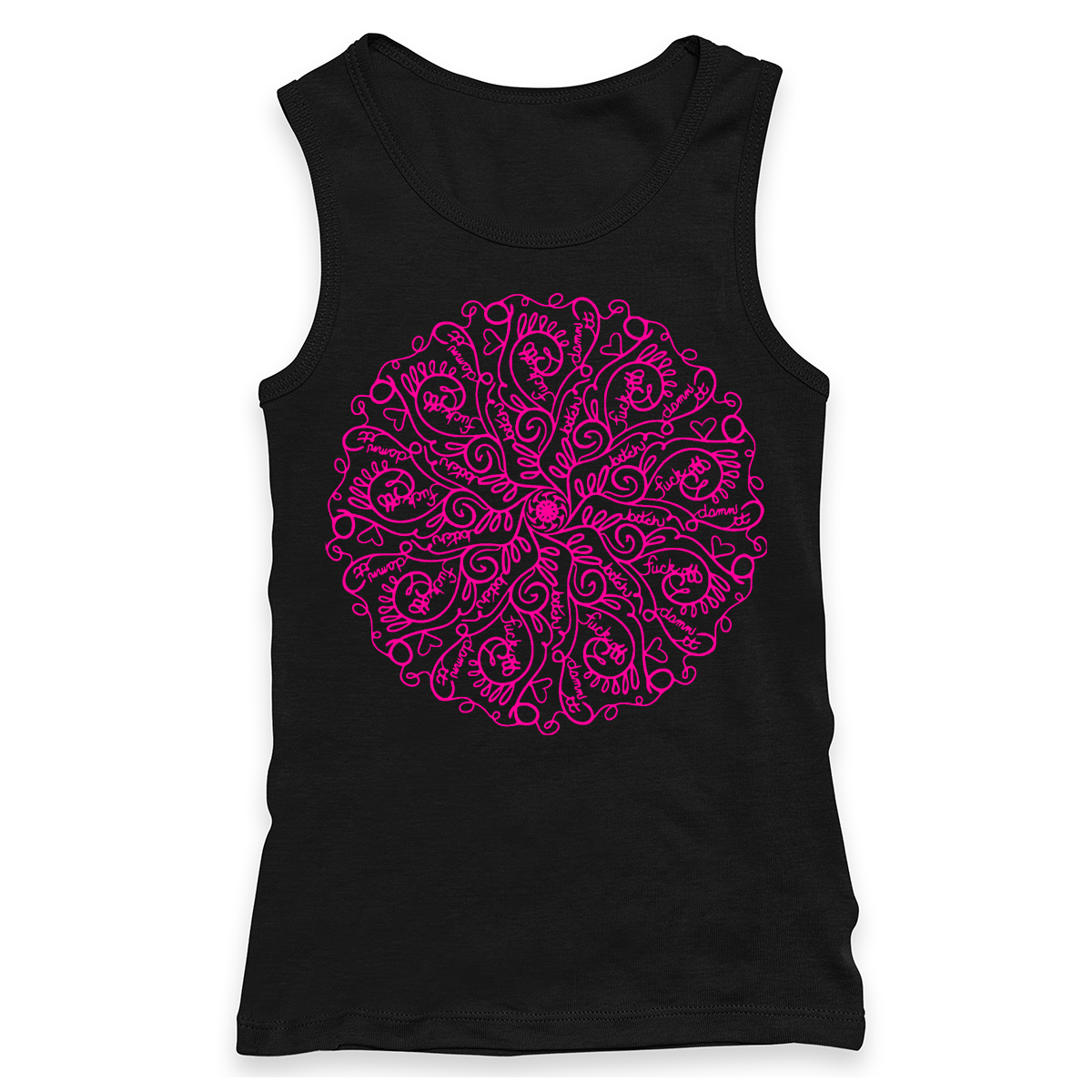 Curse Word Mandala Racerback Tank