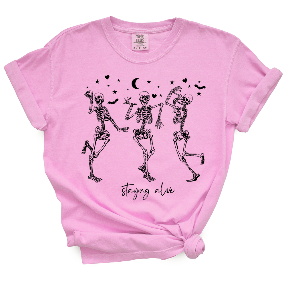 Staying Alive Skeleton TShirt