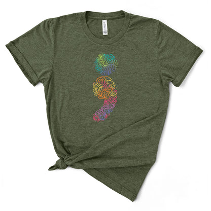 Floral Semicolon TShirt