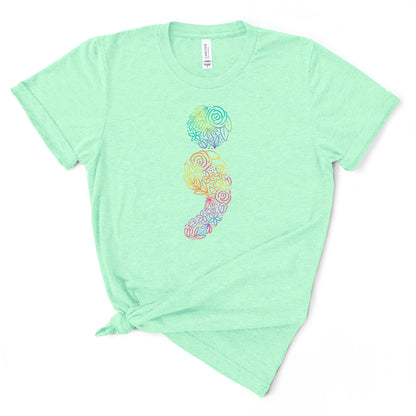 Floral Semicolon TShirt