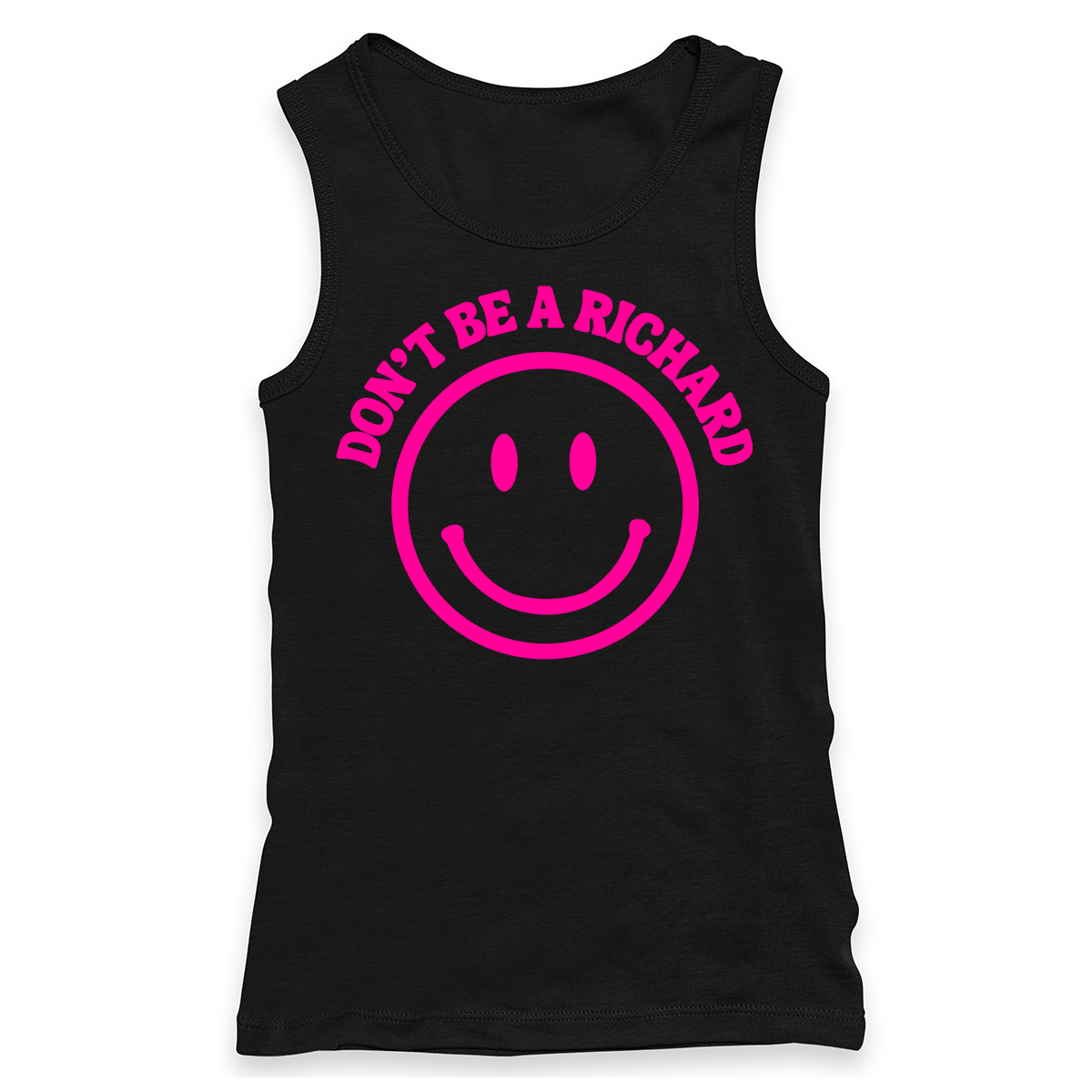 Don't Be A Richard Racerback Tank