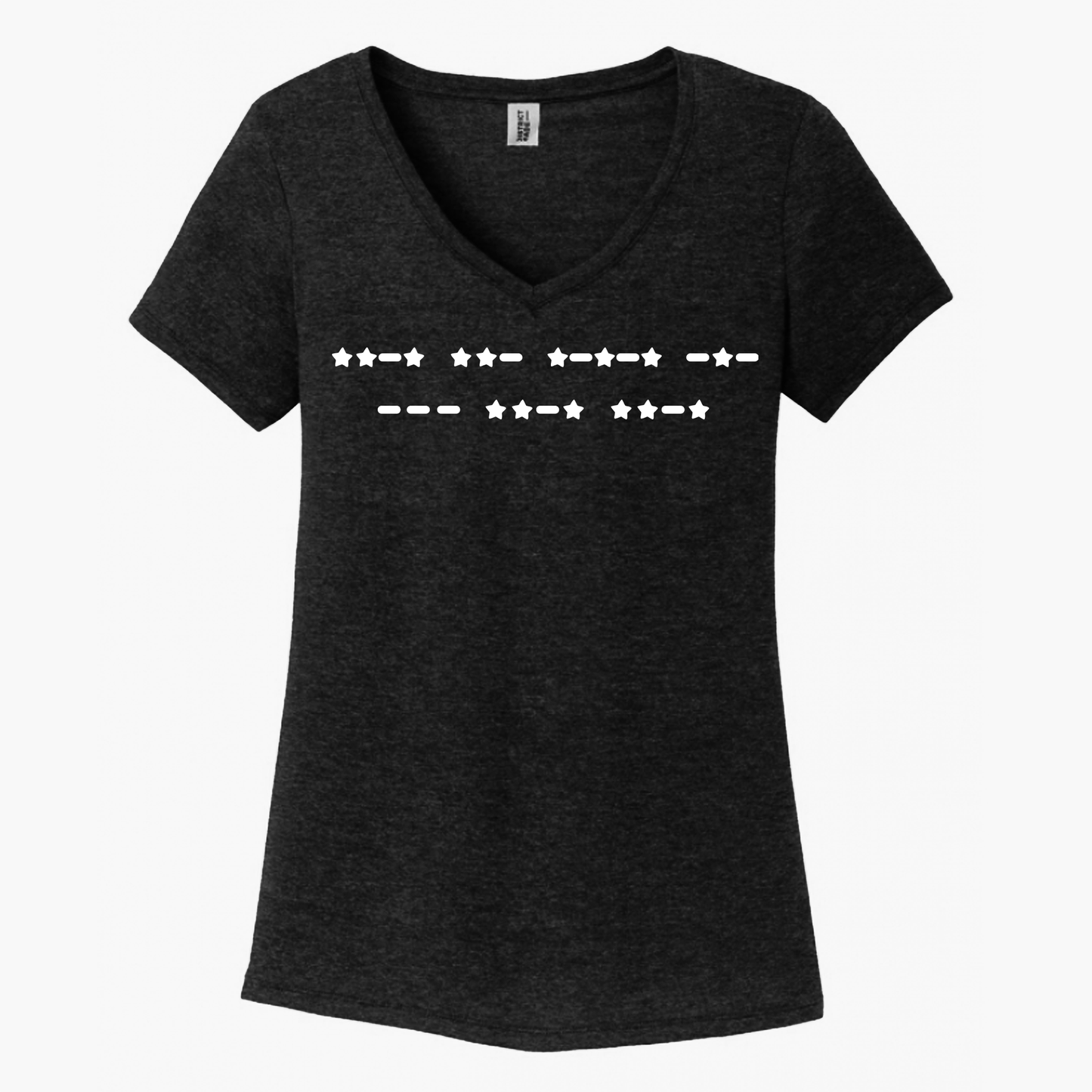 Fuck Off Morse Code (Stars) Women's V-Neck (Ladies Fit)