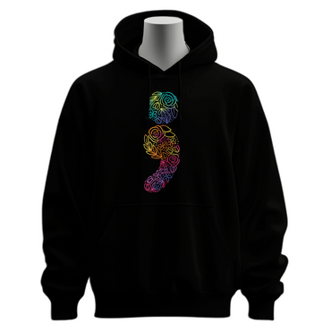 Floral Semicolon Hoodie