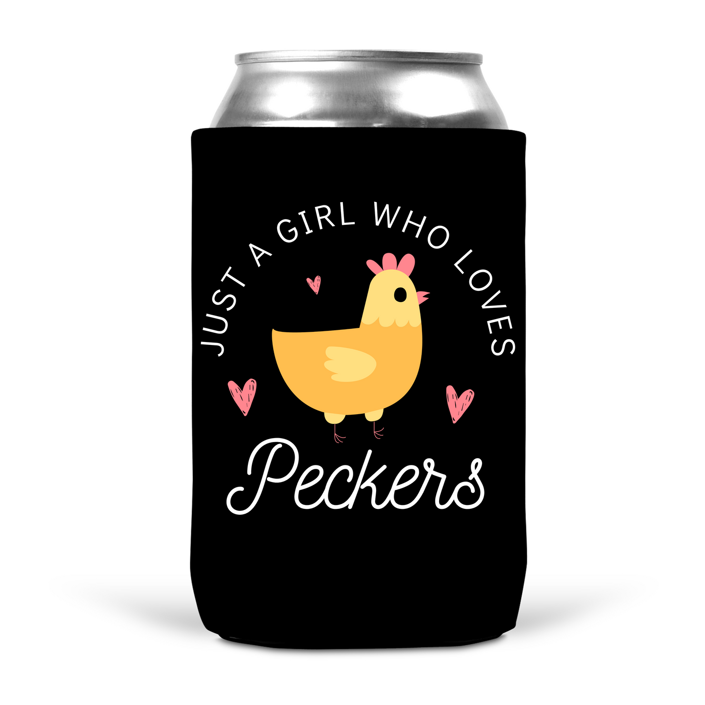 Just A Girl Who Love Peckers Koozie