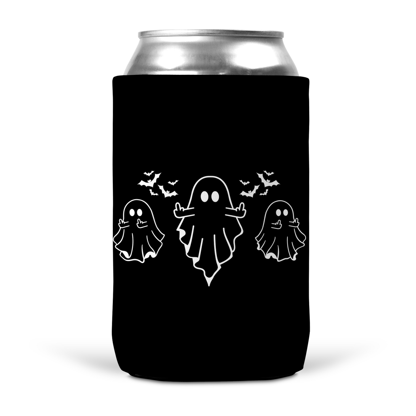 Ghost Middle Finger Koozie