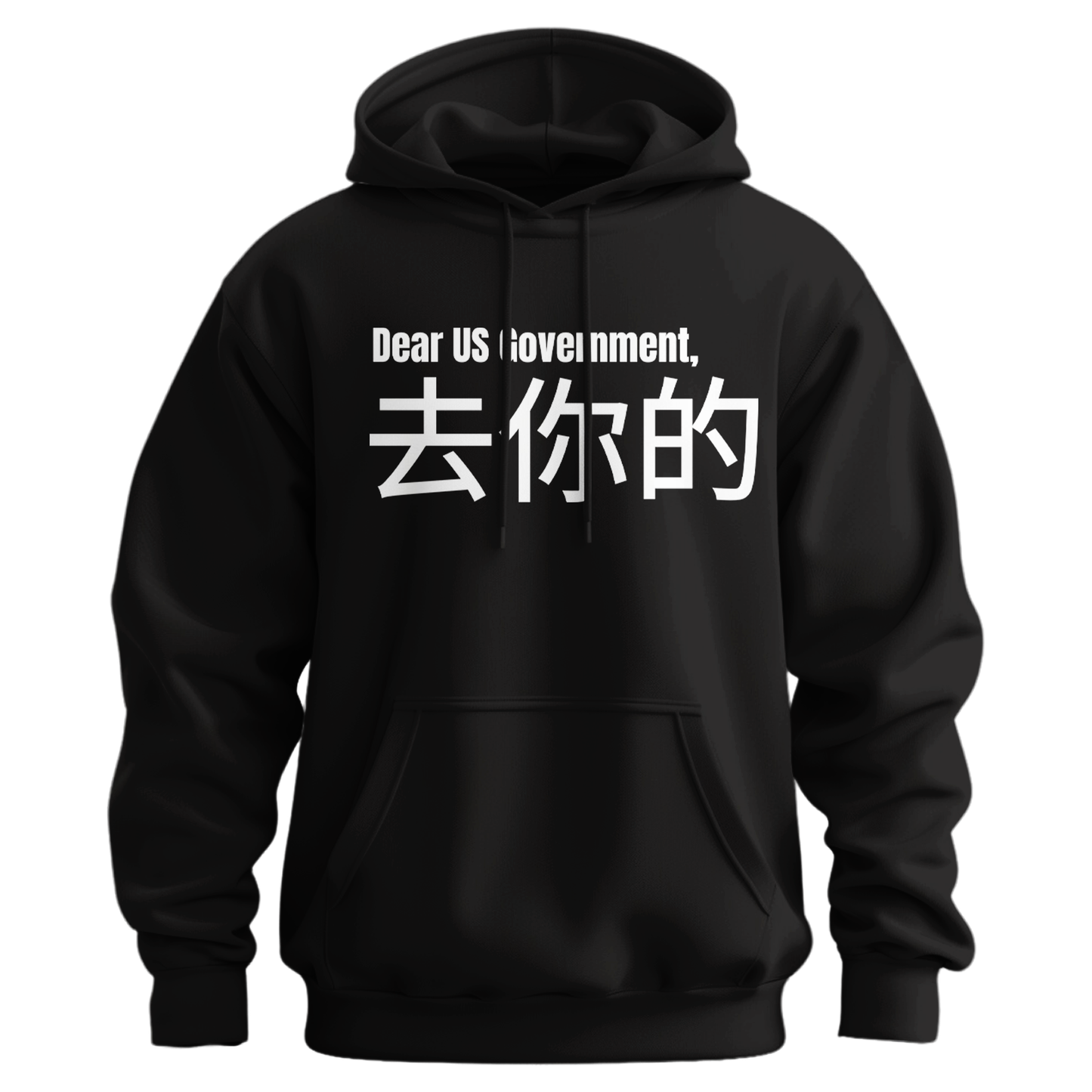 Dear Government Fuck You (Chinese Symbols) Hoodie