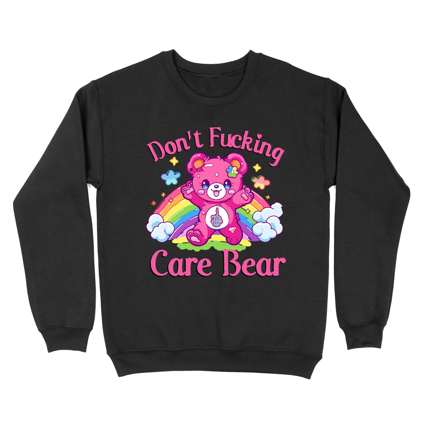 Don't Fucking Care Bear Crewneck