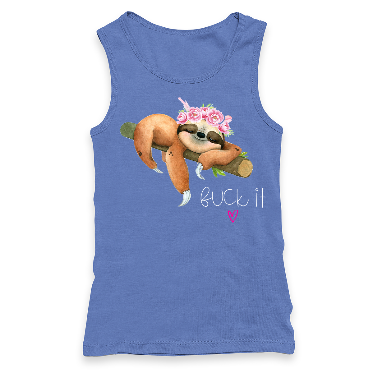 Fuck It Sloth Racerback Tank