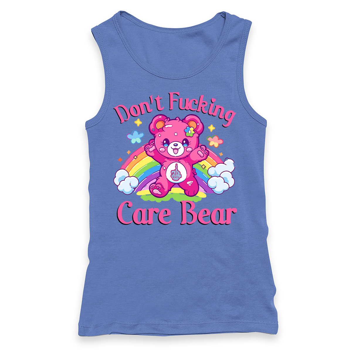 Don't Fucking Care Bear Racerback Tank