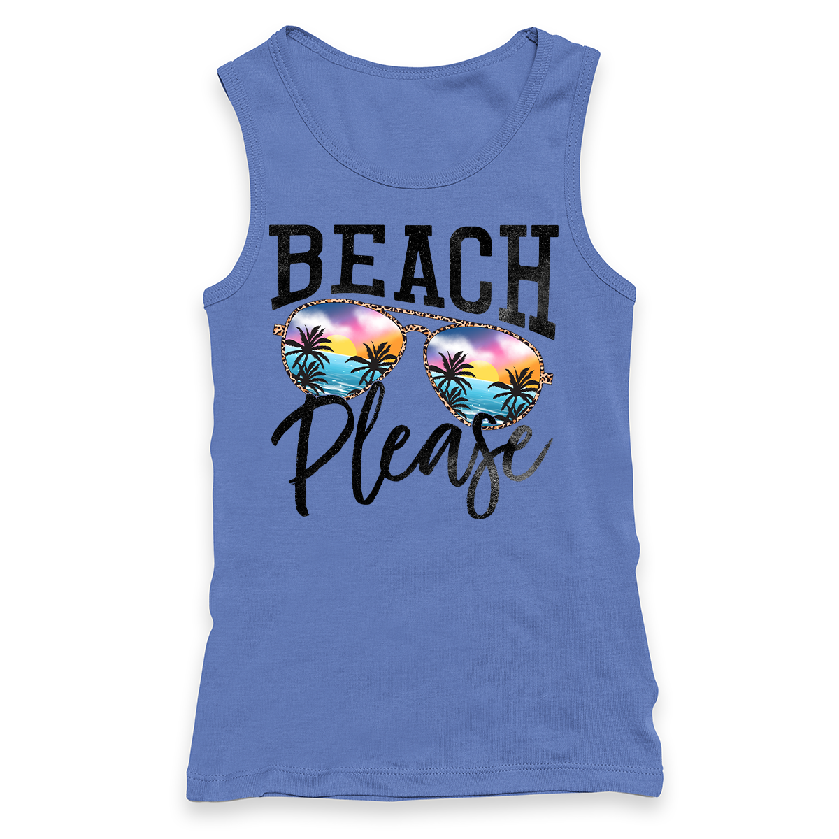 Beach Please Racerback Tank