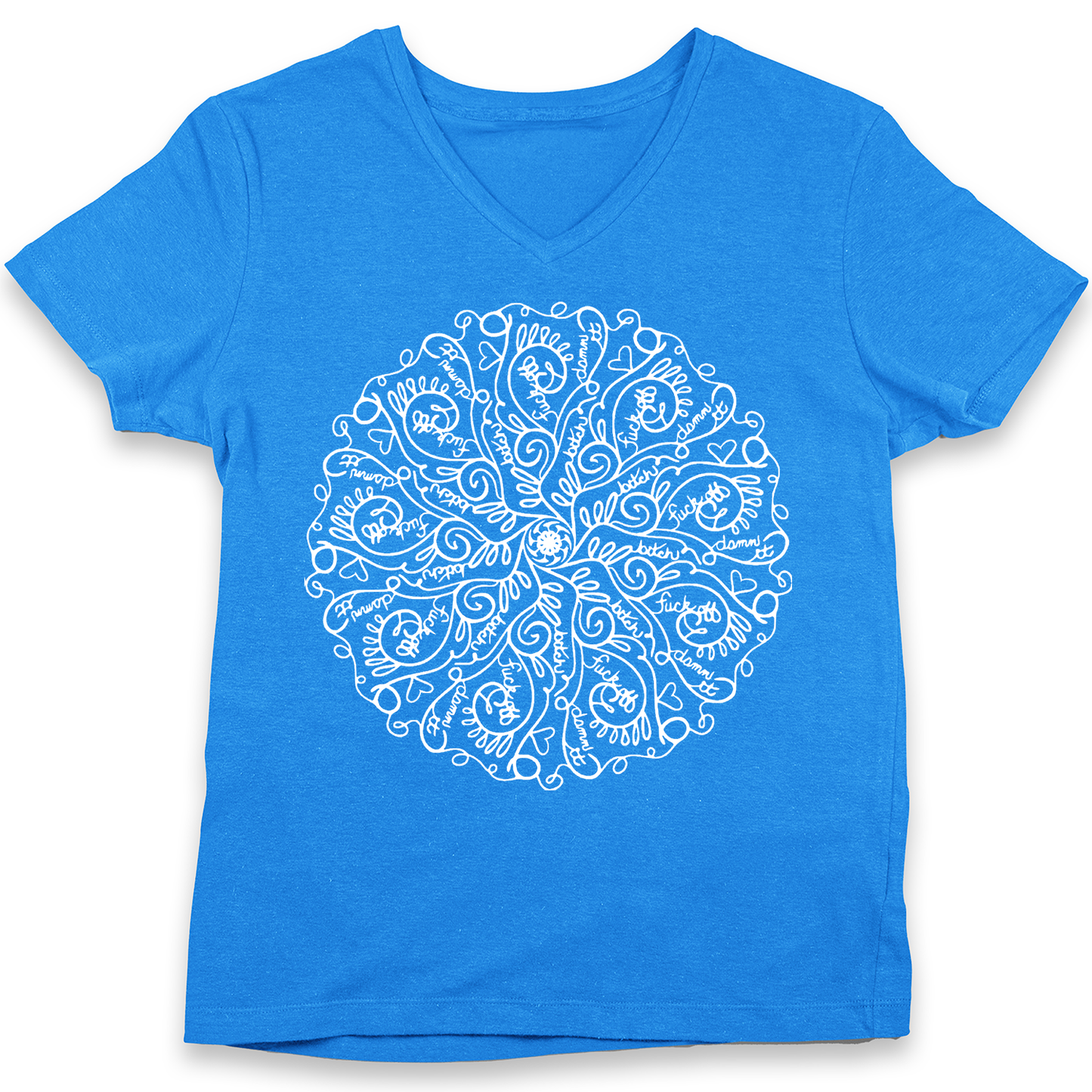 Curse Word Mandala Women's V-Neck (Ladies Fit)