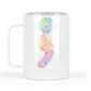 Floral Semicolon Mug With Lid