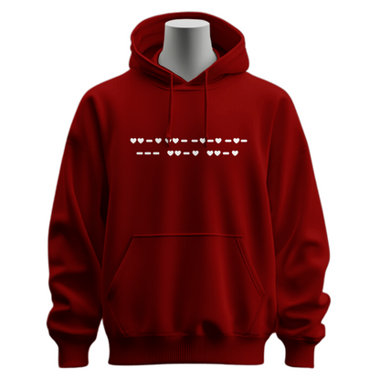 Fuck Off Morse Code Heart Hoodie