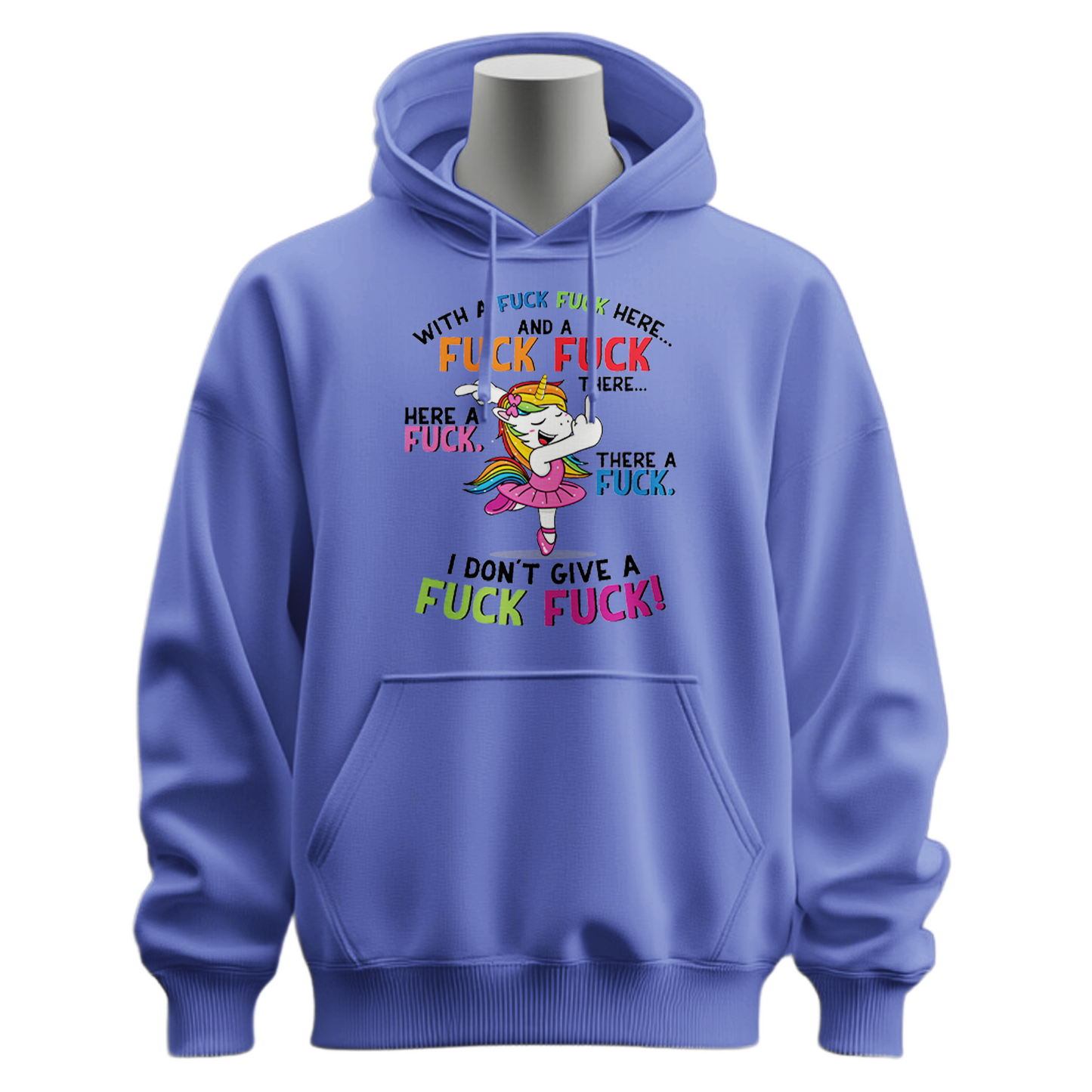 Fuck Fuck Here Unicorn Hoodie