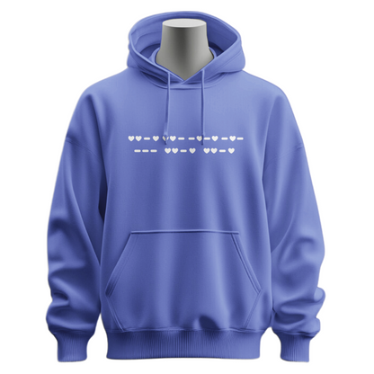 Fuck Off Morse Code Heart Hoodie