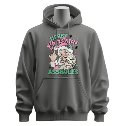 Funny Merry Christmas Assholes Hoodie