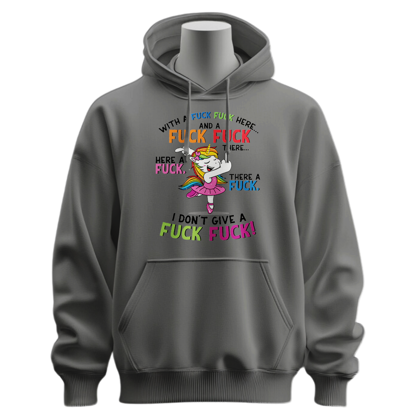 Fuck Fuck Here Unicorn Hoodie