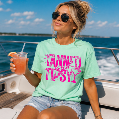 Tanned And Tipsy TShirt