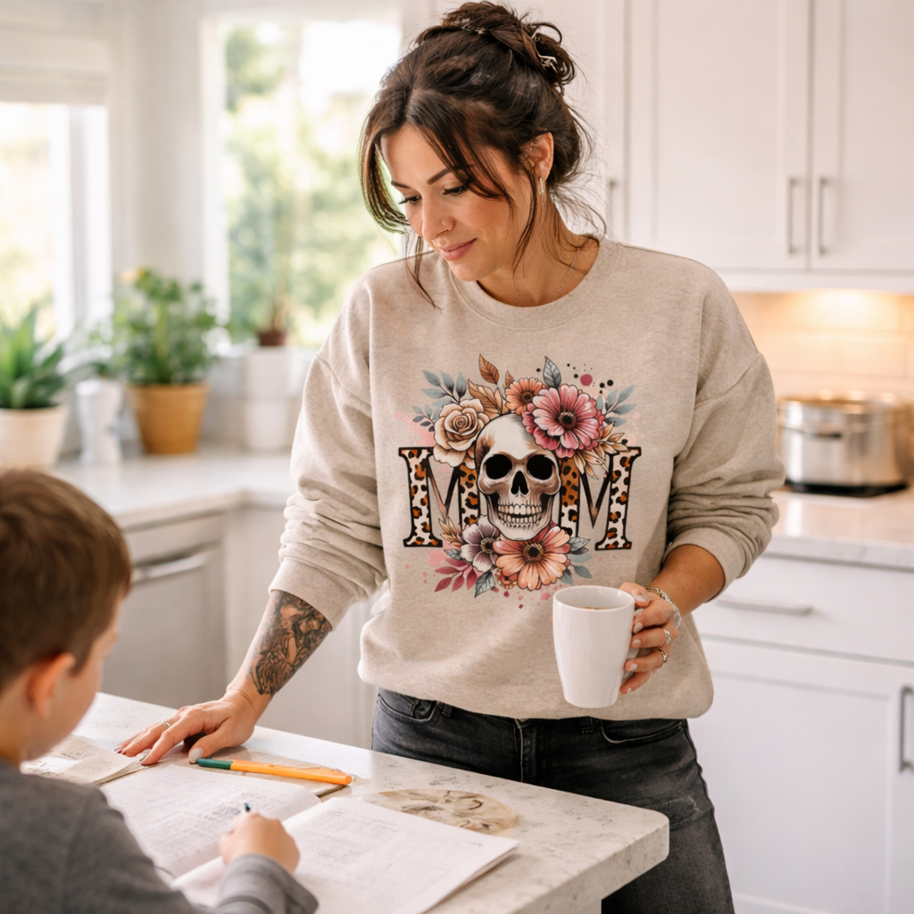 Mom Skeleton Crewneck
