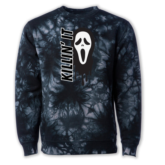 Killin' It Black Tie Dye Crewneck