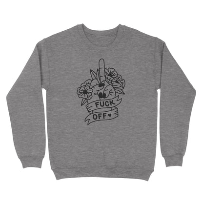 Fuck Off Floral Middle Finger Crewneck