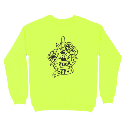 Fuck Off Floral Middle Finger Crewneck