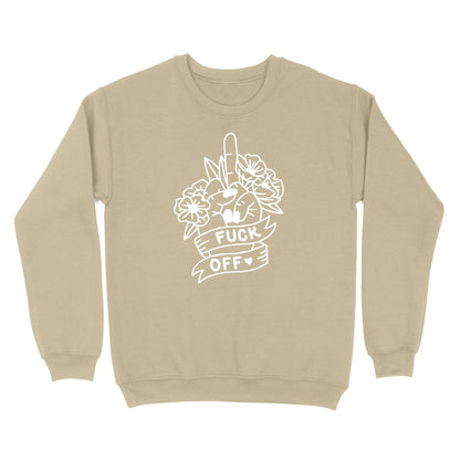 Fuck Off Floral Middle Finger Crewneck