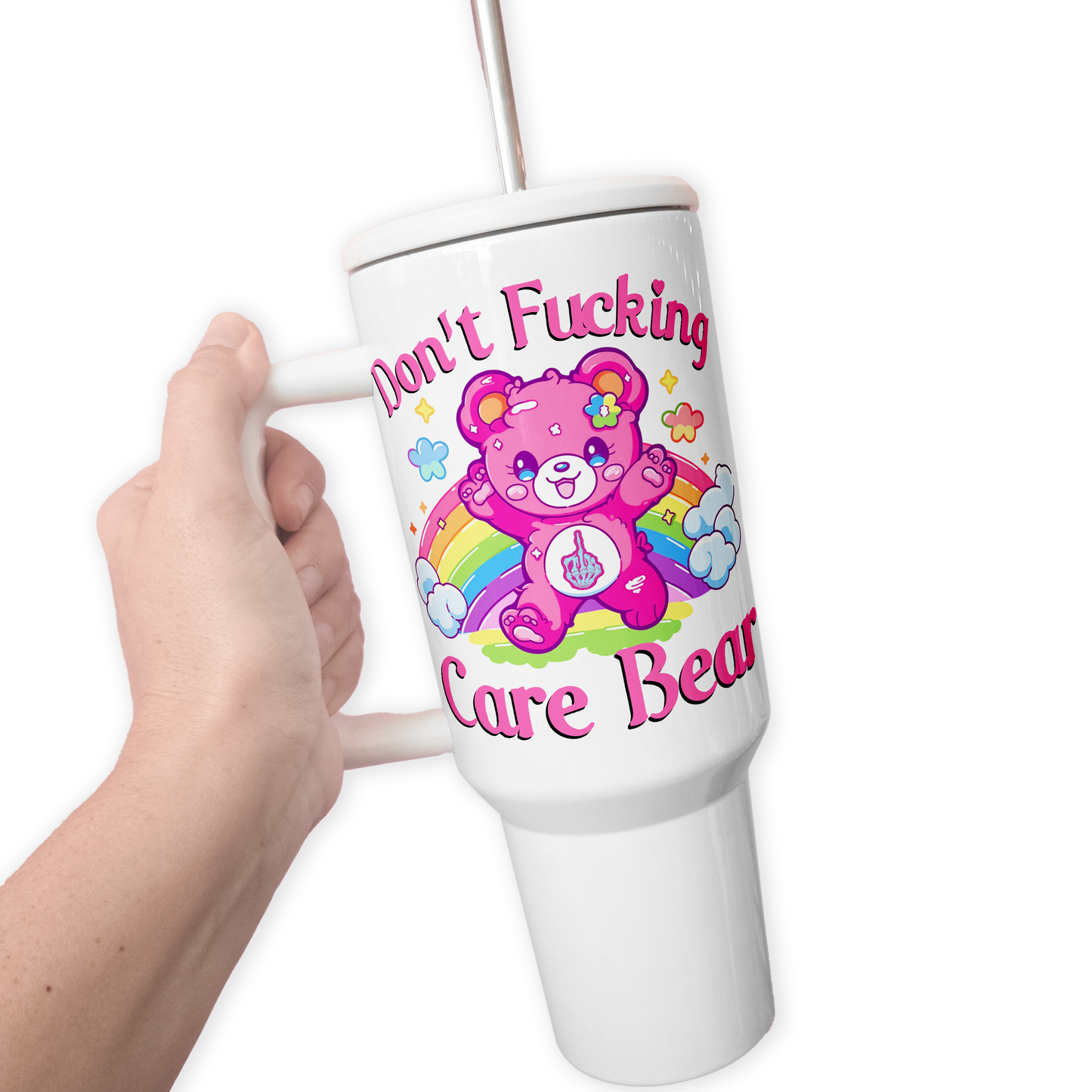 Don't Fucking Care Bear 40 Oz Tumbler