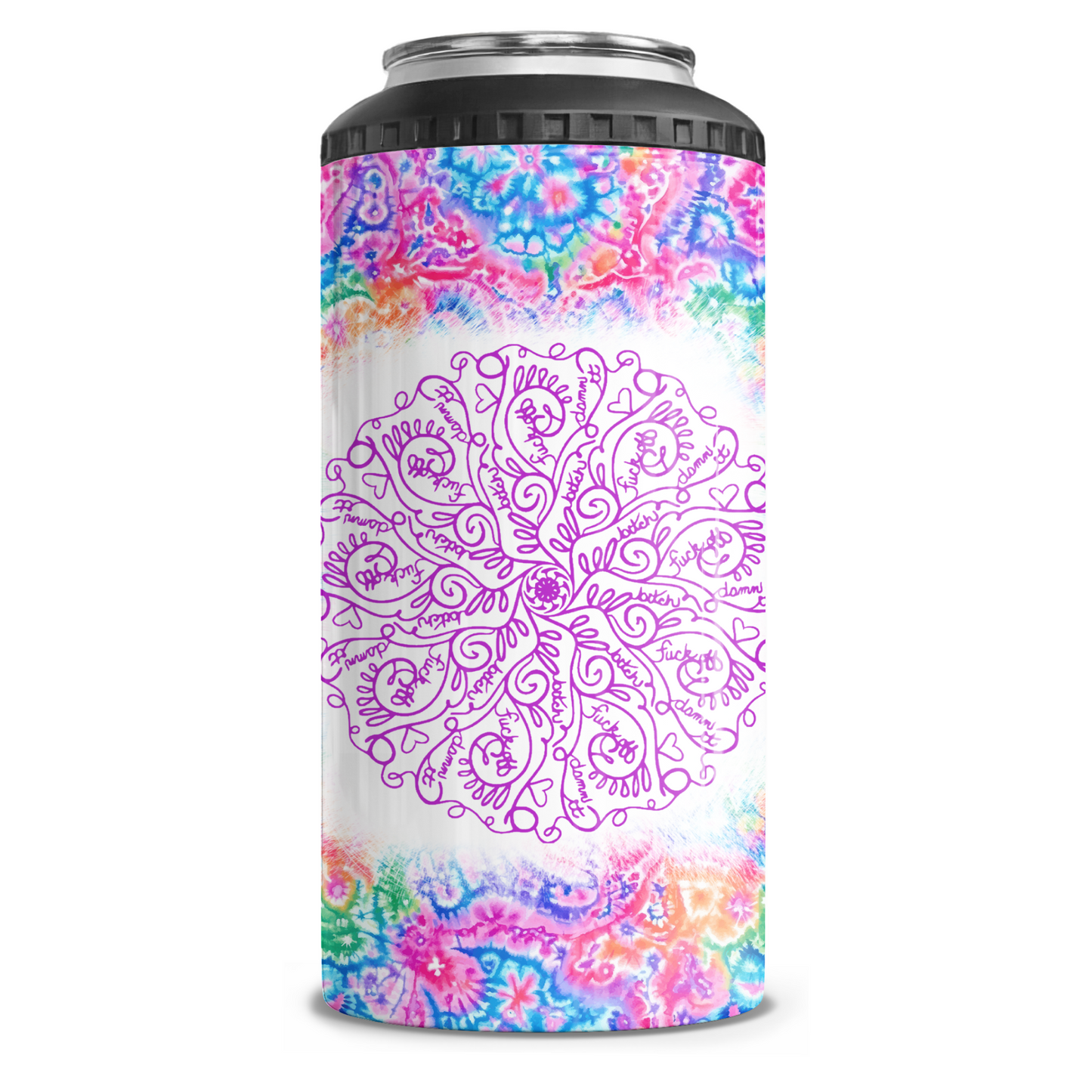 Curse Word Mandala 4 in 1 Can Cooler