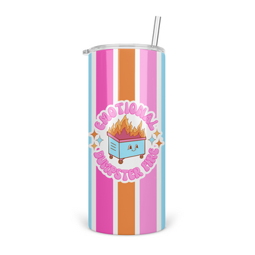 Emotional Dumpster Fire Skinny Tumbler