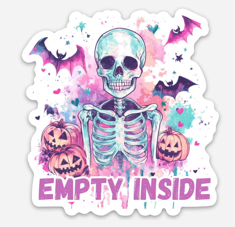 Empty Inside Vinyl Sticker