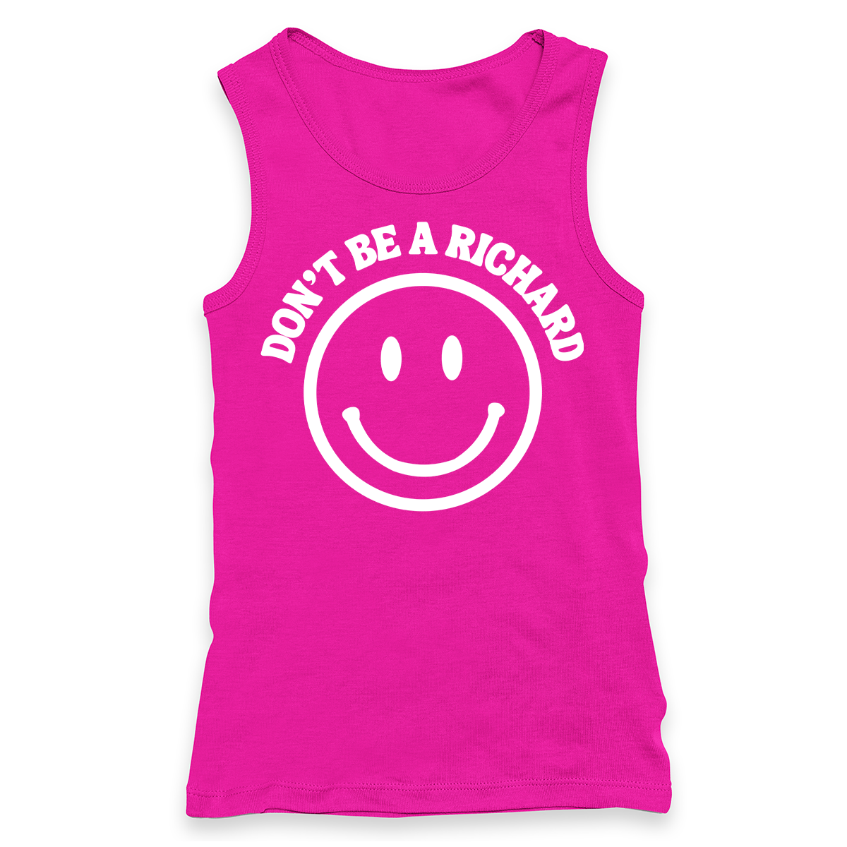 Don't Be A Richard Racerback Tank