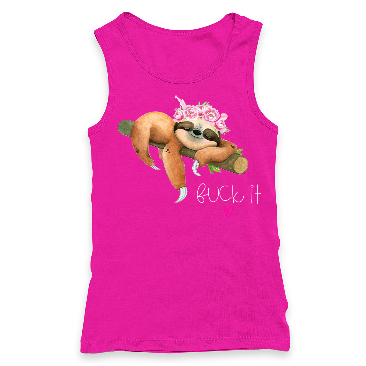 Fuck It Sloth Racerback Tank