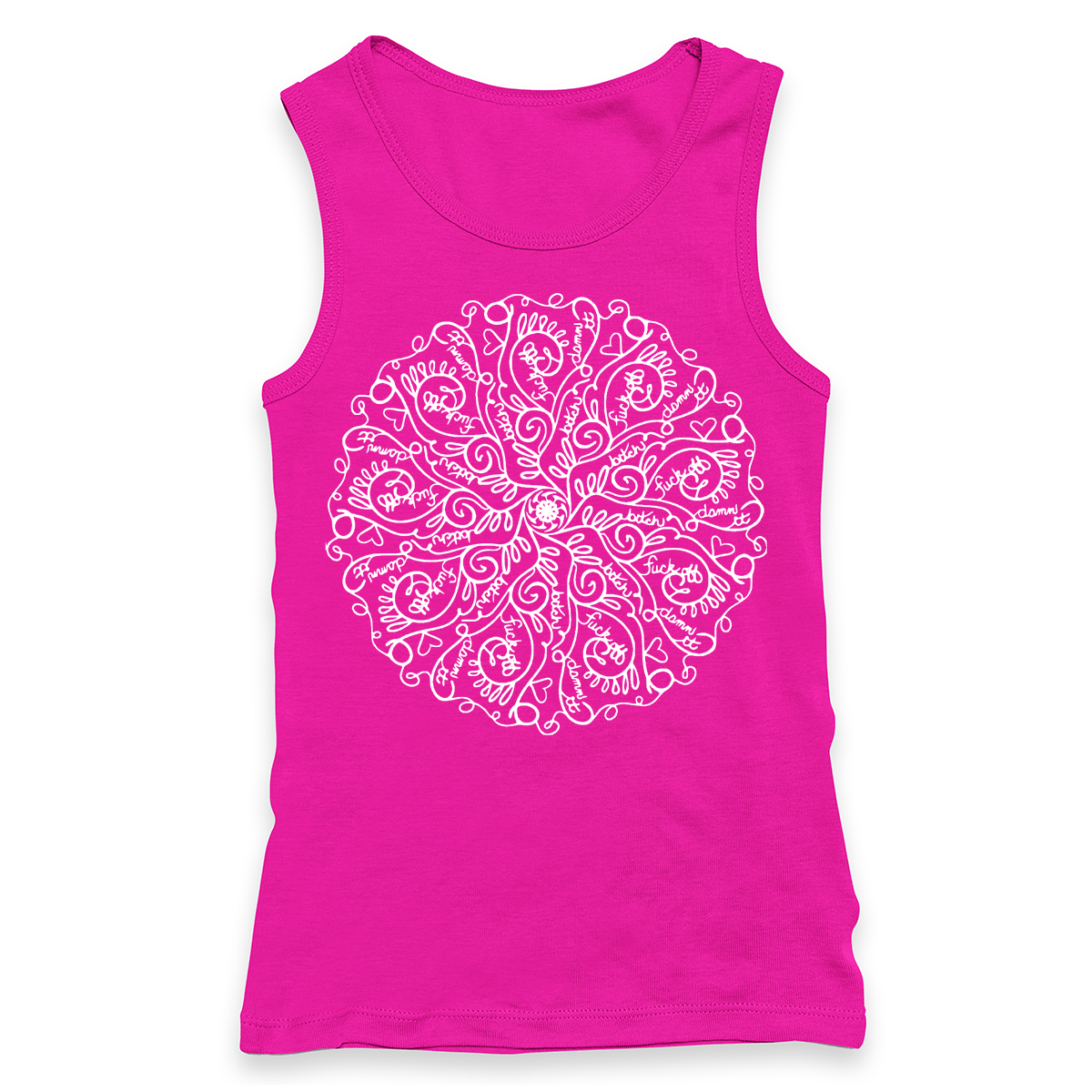 Curse Word Mandala Racerback Tank
