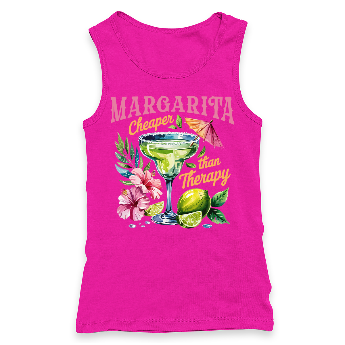 Margarita Cheaper Than Therapy Racerback Tank
