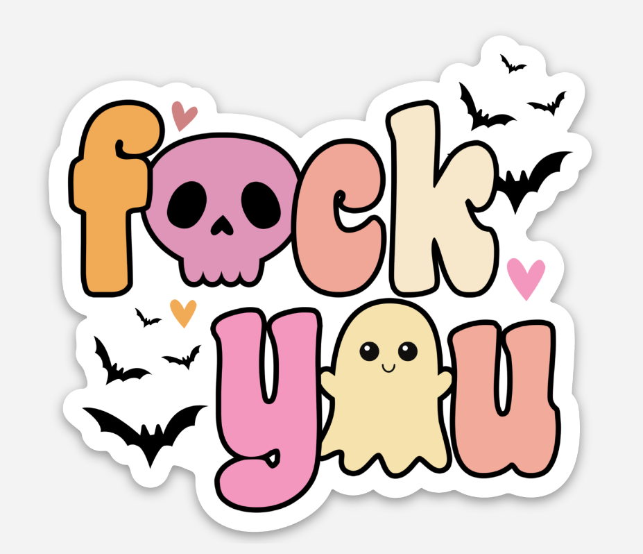 Fuck You Halloween Vinyl Sticker