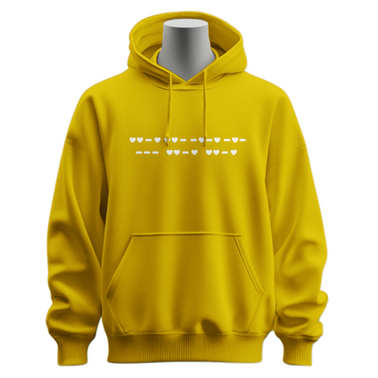 Fuck Off Morse Code Heart Hoodie