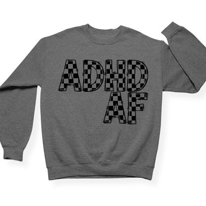 ADHD AF Crewneck (Official Lyndseydotw Merch)